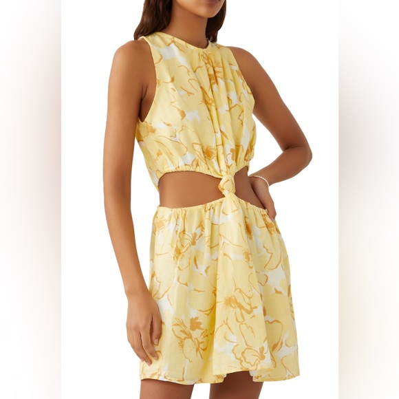 Faithfull the Brand Enditha Cutout Mini Dress, Willa Floral Print, Size 2 NWT - Picture 8 of 15